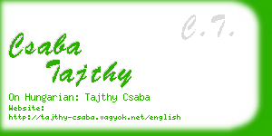 csaba tajthy business card